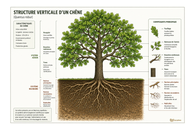 Structure d'un arbre - le Chêne